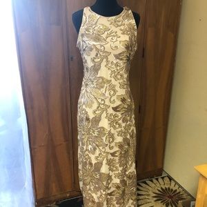 Gold/Nude sequin floor length Gown